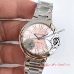 Replica Ballon Bleu De Cartier 33mm Watch Pink Roman Dial